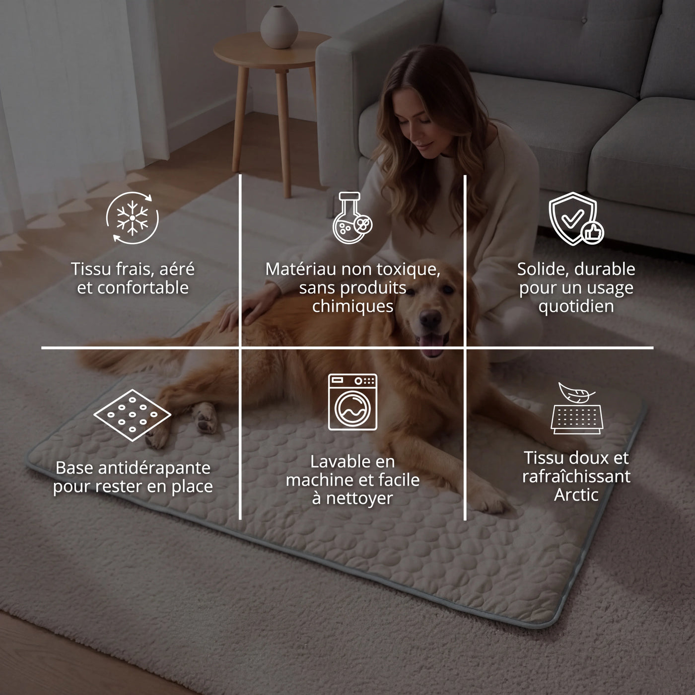 Tapis rafraîchissant Aurvys pour chien