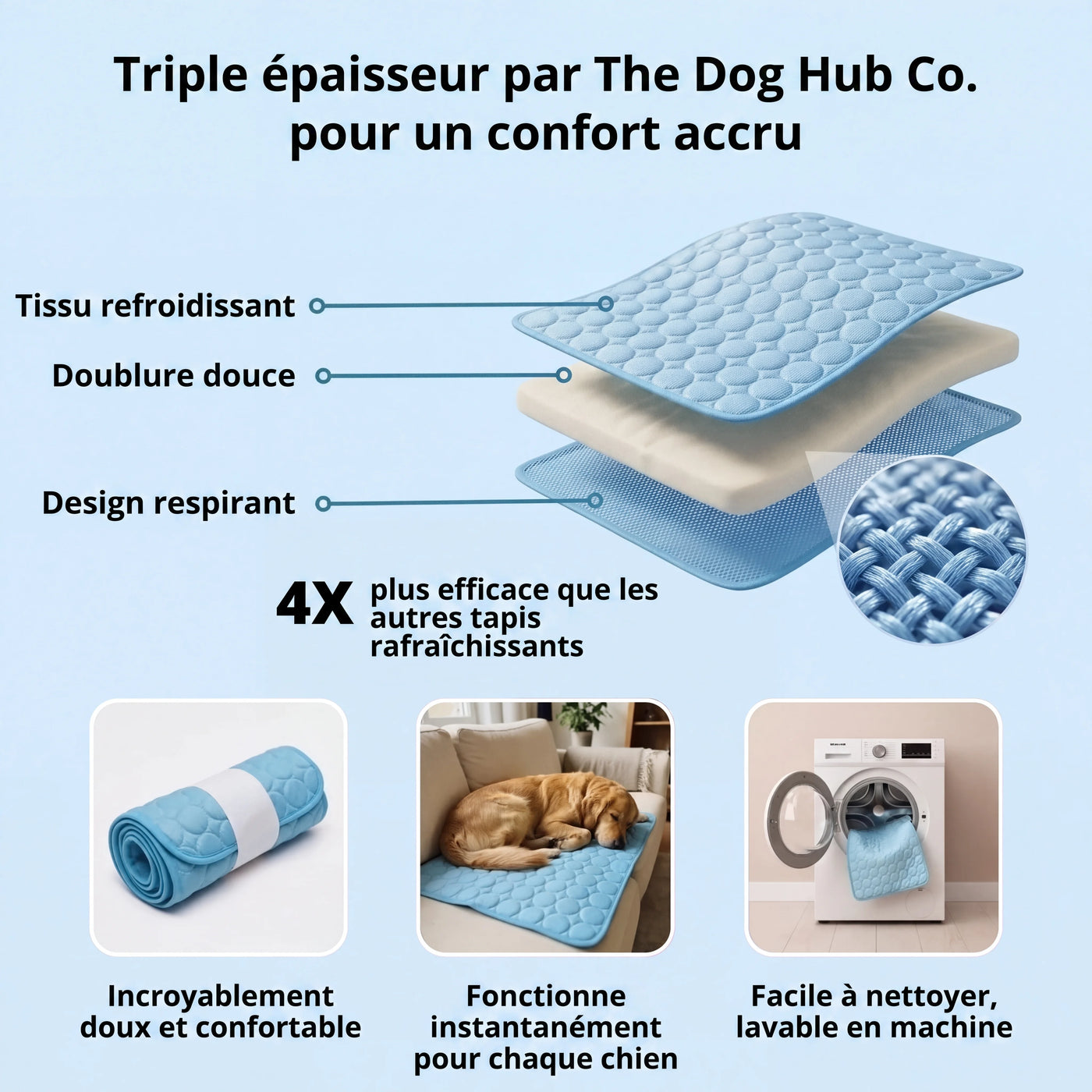 Tapis rafraîchissant Aurvys pour chien