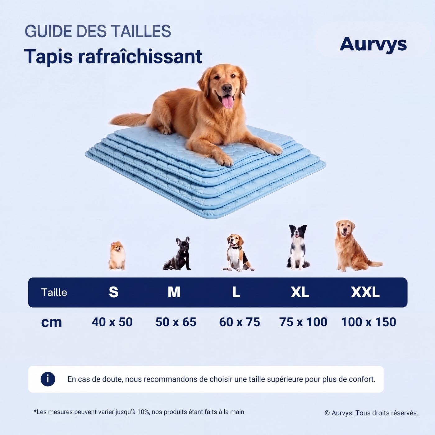 Tapis rafraîchissant Aurvys pour chien
